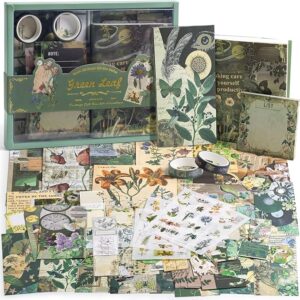 Vintage Scrapbooking & Journaling Kit – Aesthetic DIY Craft Set with Stickers, Decorative Paper, Collage Supplies for Scrapbook, Planner, Photo Album & Art Projects